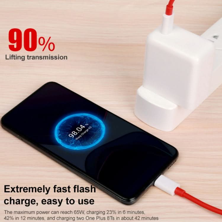 For OnePlus 9 Fast Charging Cable 65W 6A Dual Type-C Interface Charging Data Cable