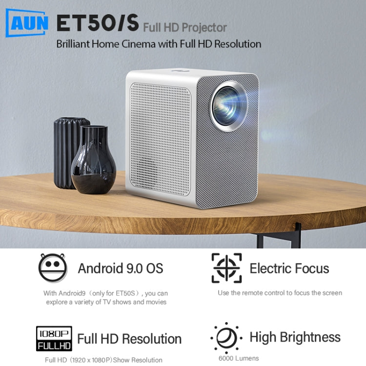 AUN ET50 4 inch 180 Lumens 1920x1080P Smart LED Mini Projector