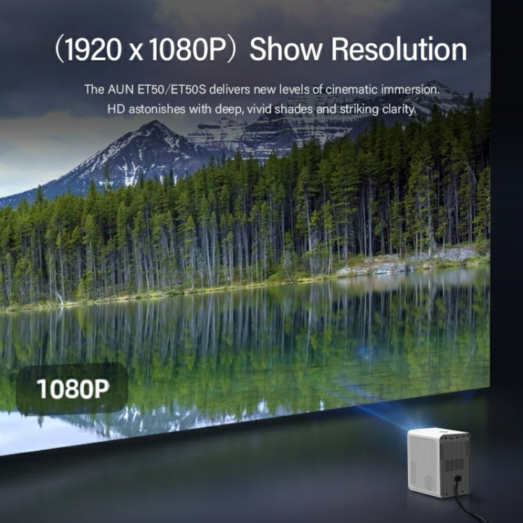 AUN ET50 4 inch 180 Lumens 1920x1080P Smart LED Mini Projector