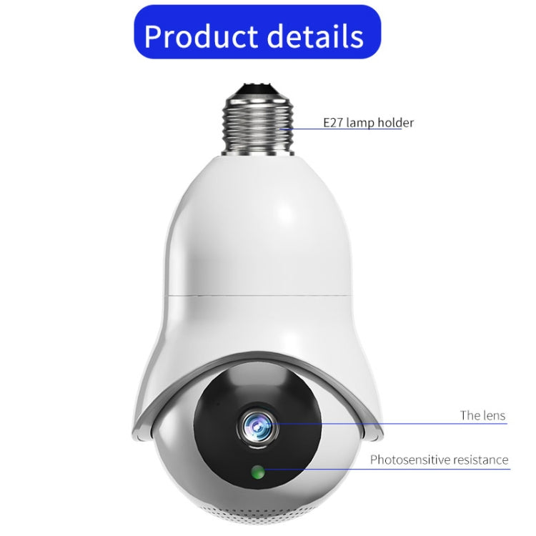 DP31 2.0MP HD Light Bulb WiFi Surveillance Camera, Support Motion Detection, Night Vision Reluova