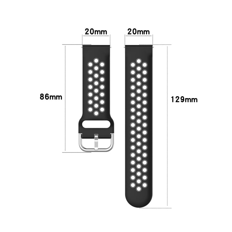 20mm Clasp Two Color Sport Wrist Strap Watchband-Reluova