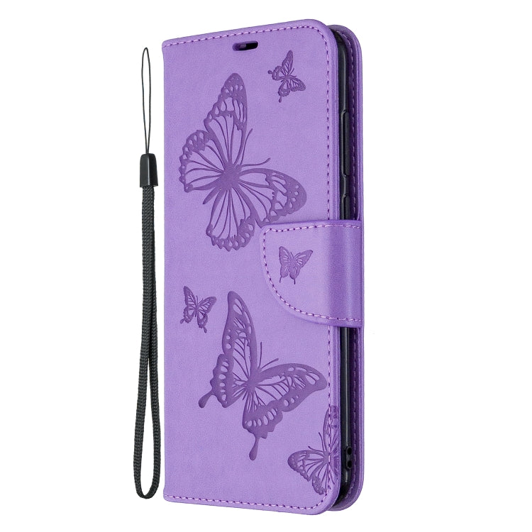 Two Butterflies Embossing Pattern Horizontal Flip Leather Case with Holder & Card Slot & Wallet & Lanyard My Store