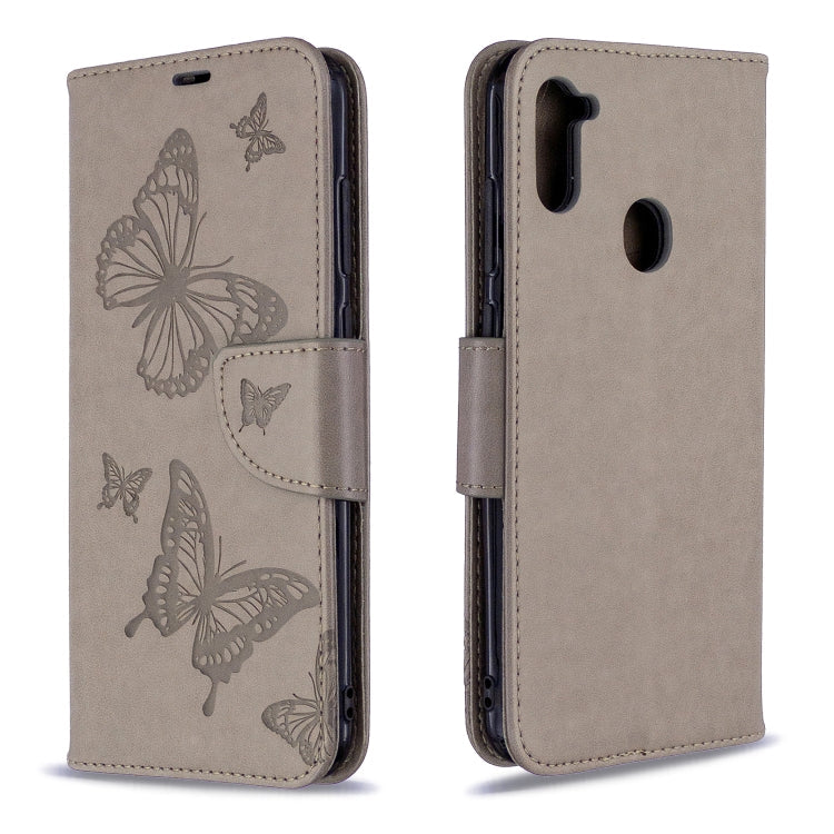 Two Butterflies Embossing Pattern Horizontal Flip Leather Case with Holder & Card Slot & Wallet & Lanyard My Store