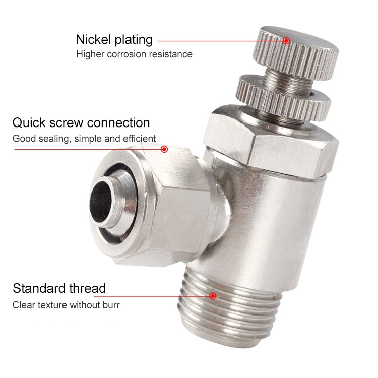 LAIZE Nickel Plated Copper Trachea Quick Fitting Throttle Valve Lock Female Connector My Store