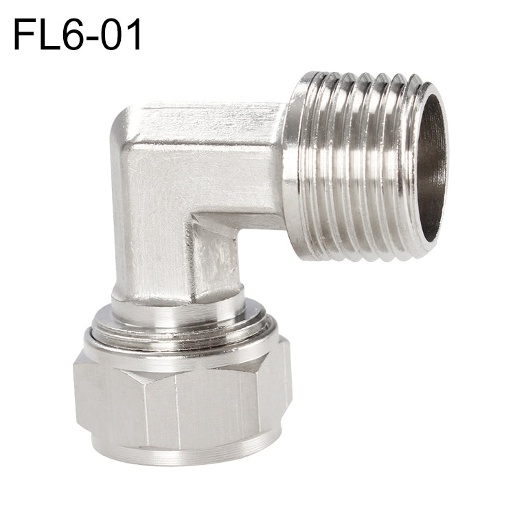 FL6-01 LAIZE Nickel Plated Copper Trachea Quick Fitting Twist Elbow Lock Female Connector My Store