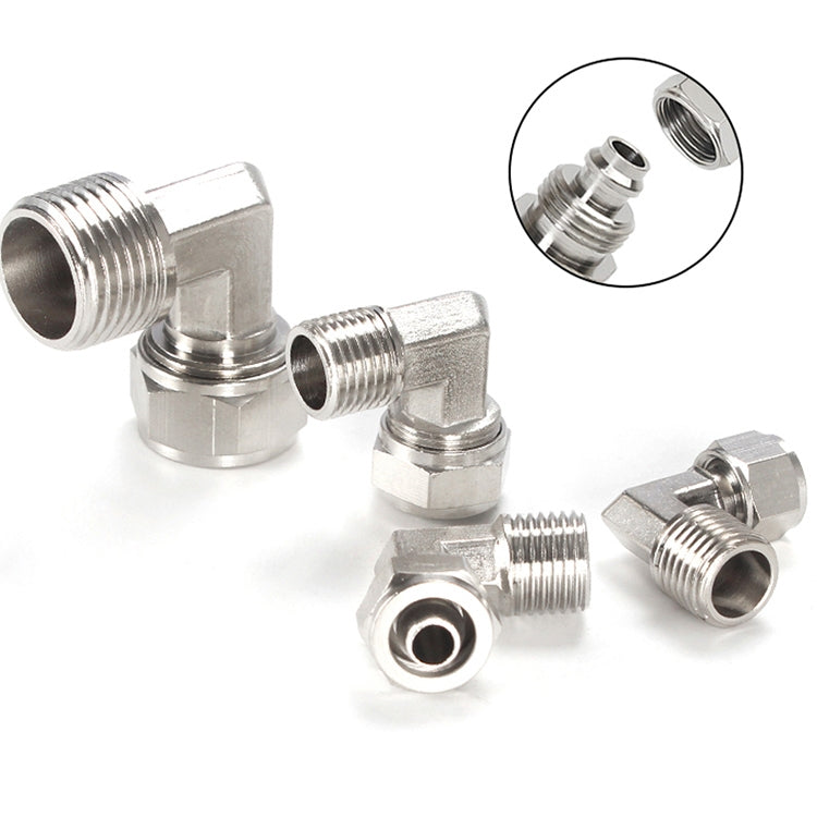 FL6-01 LAIZE Nickel Plated Copper Trachea Quick Fitting Twist Elbow Lock Female Connector My Store