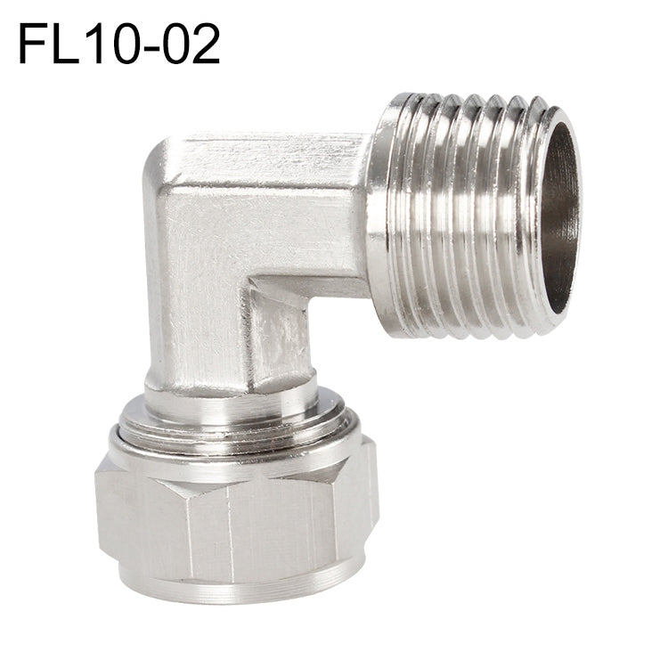 FL6-01 LAIZE Nickel Plated Copper Trachea Quick Fitting Twist Elbow Lock Female Connector