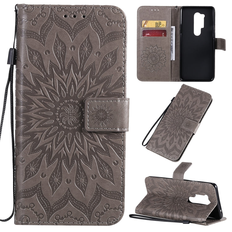 Pressed Printing Sunflower Pattern Horizontal Flip PU Leather Case with Holder & Card Slots & Wallet & Lanyard, Series 3