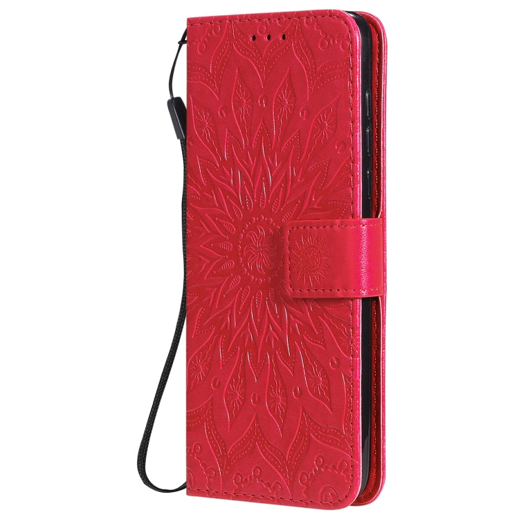 Pressed Printing Sunflower Pattern Horizontal Flip PU Leather Case with Holder & Card Slots & Wallet & Lanyard, Series 4