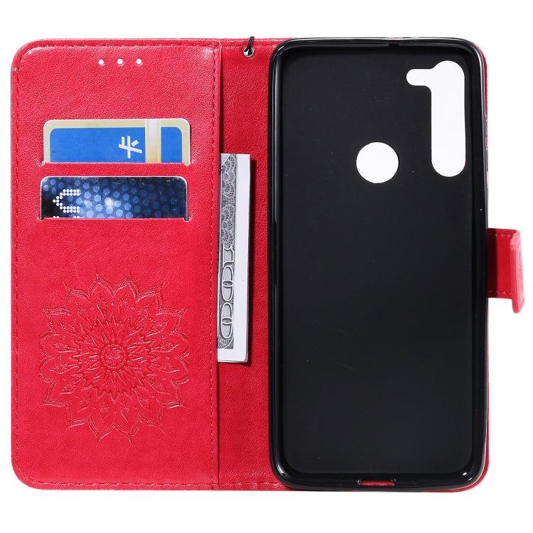 Pressed Printing Sunflower Pattern Horizontal Flip PU Leather Case with Holder & Card Slots & Wallet & Lanyard, Series 4