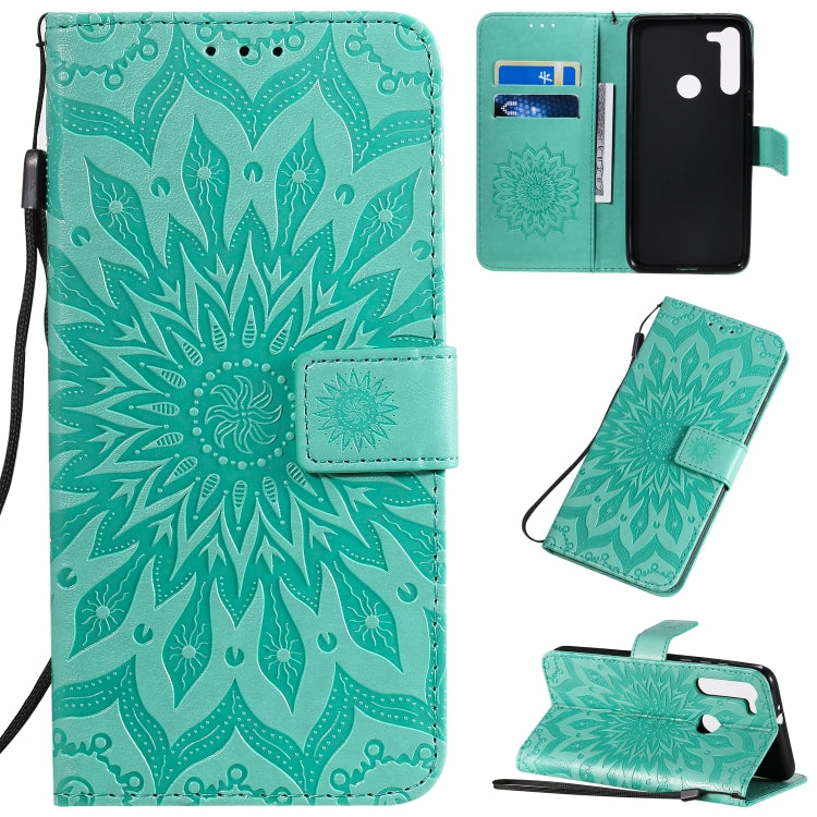 Pressed Printing Sunflower Pattern Horizontal Flip PU Leather Case with Holder & Card Slots & Wallet & Lanyard, Series 4 My Store