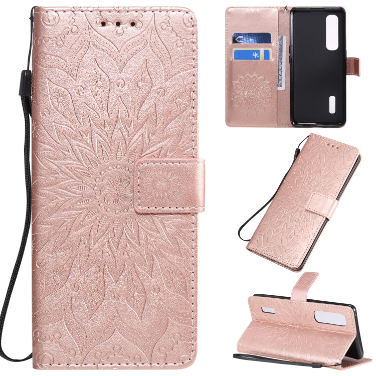 Pressed Printing Sunflower Pattern Horizontal Flip PU Leather Case with Holder & Card Slots & Wallet & Lanyard, Series 2 My Store