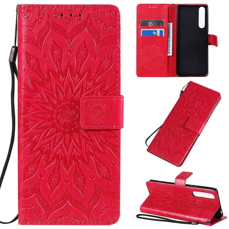 Pressed Printing Sunflower Pattern Horizontal Flip PU Leather Case with Holder & Card Slots & Wallet & Lanyard, Series 1 My Store