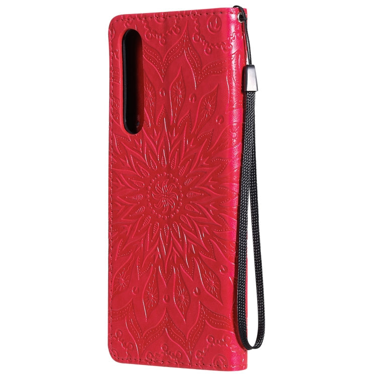 Pressed Printing Sunflower Pattern Horizontal Flip PU Leather Case with Holder & Card Slots & Wallet & Lanyard, Series 1 My Store