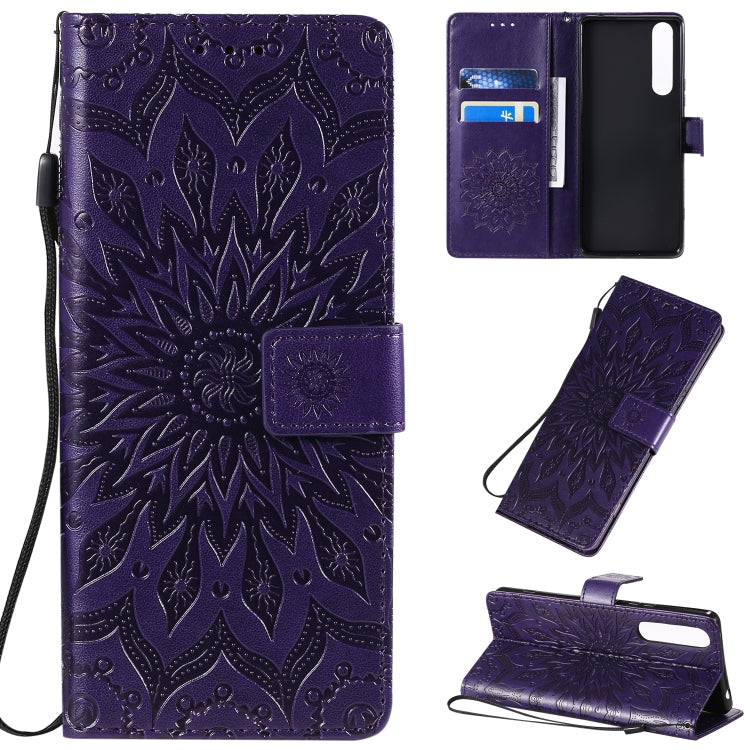 Pressed Printing Sunflower Pattern Horizontal Flip PU Leather Case with Holder & Card Slots & Wallet & Lanyard, Series 1 My Store