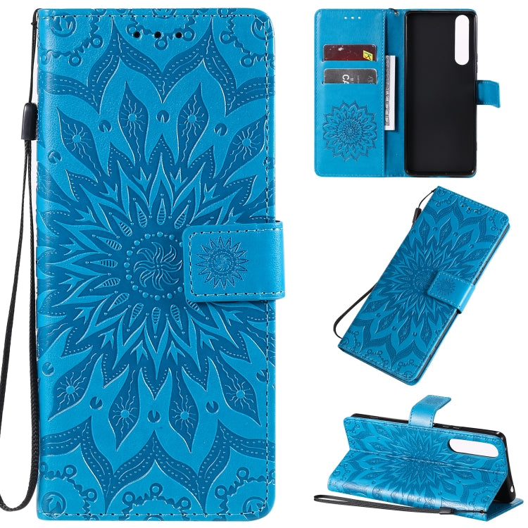 Pressed Printing Sunflower Pattern Horizontal Flip PU Leather Case with Holder & Card Slots & Wallet & Lanyard, Series 1 My Store