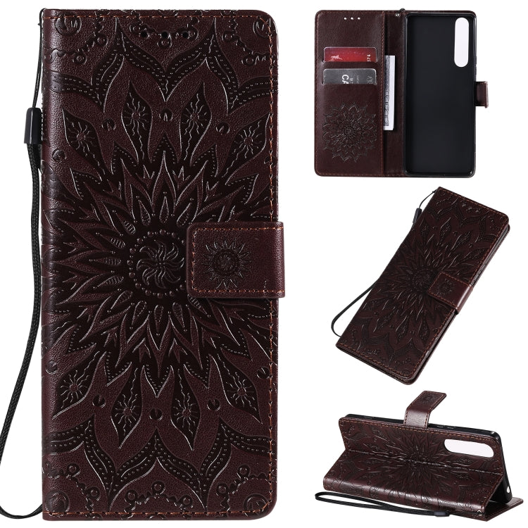 Pressed Printing Sunflower Pattern Horizontal Flip PU Leather Case with Holder & Card Slots & Wallet & Lanyard, Series 1 My Store