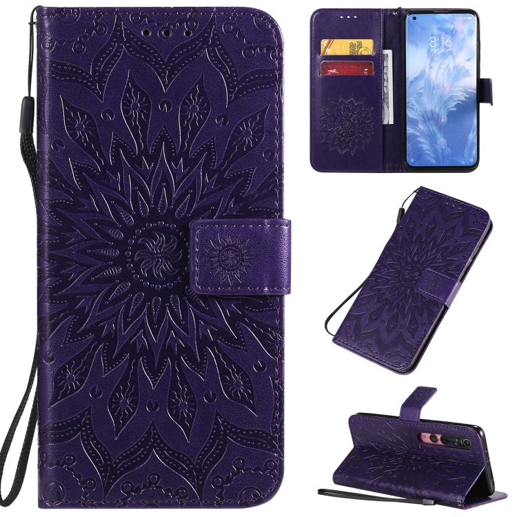 Pressed Printing Sunflower Pattern Horizontal Flip PU Leather Case with Holder & Card Slots & Wallet & Lanyard, Series 3