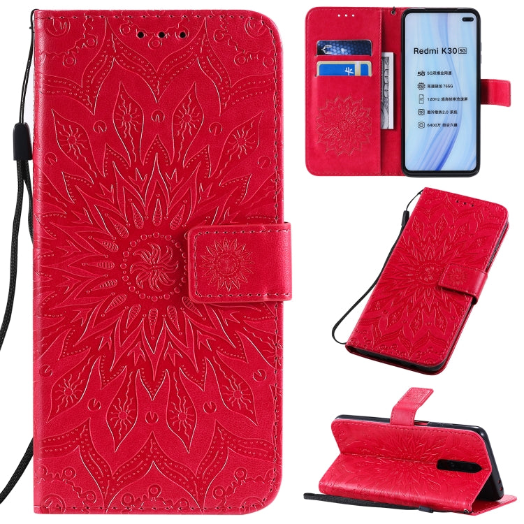 Pressed Printing Sunflower Pattern Horizontal Flip PU Leather Case with Holder & Card Slots & Wallet & Lanyard, Series 2 My Store