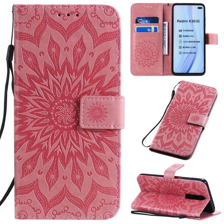 Pressed Printing Sunflower Pattern Horizontal Flip PU Leather Case with Holder & Card Slots & Wallet & Lanyard, Series 2 My Store