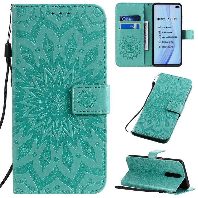 Pressed Printing Sunflower Pattern Horizontal Flip PU Leather Case with Holder & Card Slots & Wallet & Lanyard, Series 2 My Store