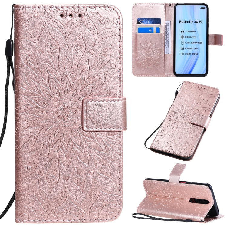 Pressed Printing Sunflower Pattern Horizontal Flip PU Leather Case with Holder & Card Slots & Wallet & Lanyard, Series 2 My Store