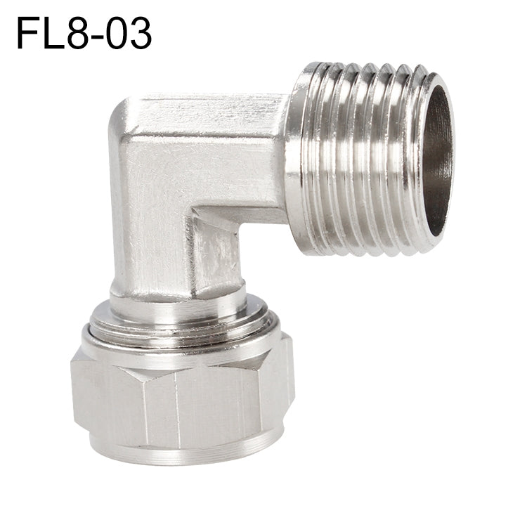 LAIZE Nickel Plated Copper Trachea Quick Fitting Twist Elbow Lock Female Connector