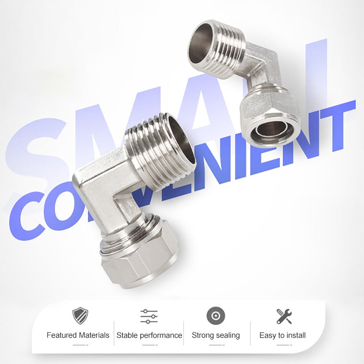 LAIZE Nickel Plated Copper Trachea Quick Fitting Twist Elbow Lock Female Connector My Store