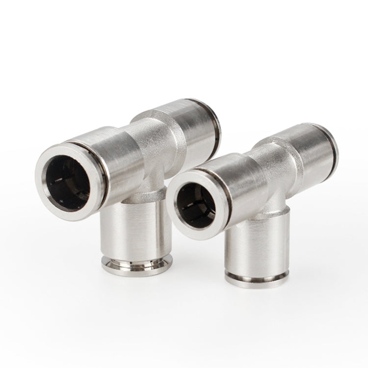 LAIZE Nickel Plated Copper Tee Pneumatic Quick Fitting Connector My Store