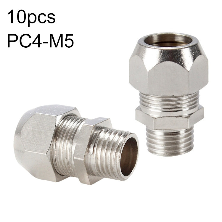 PC12-03 LAIZE Nickel Plated Copper Reducer Straight Pneumatic Quick Fitting Connector