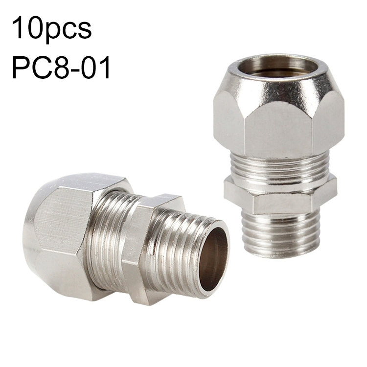 PC12-03 LAIZE Nickel Plated Copper Reducer Straight Pneumatic Quick Fitting Connector