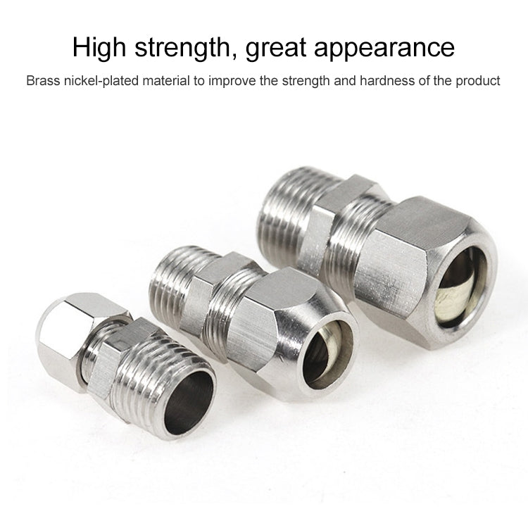 LAIZE Nickel Plated Copper Reducer Straight Pneumatic Quick Fitting Connector