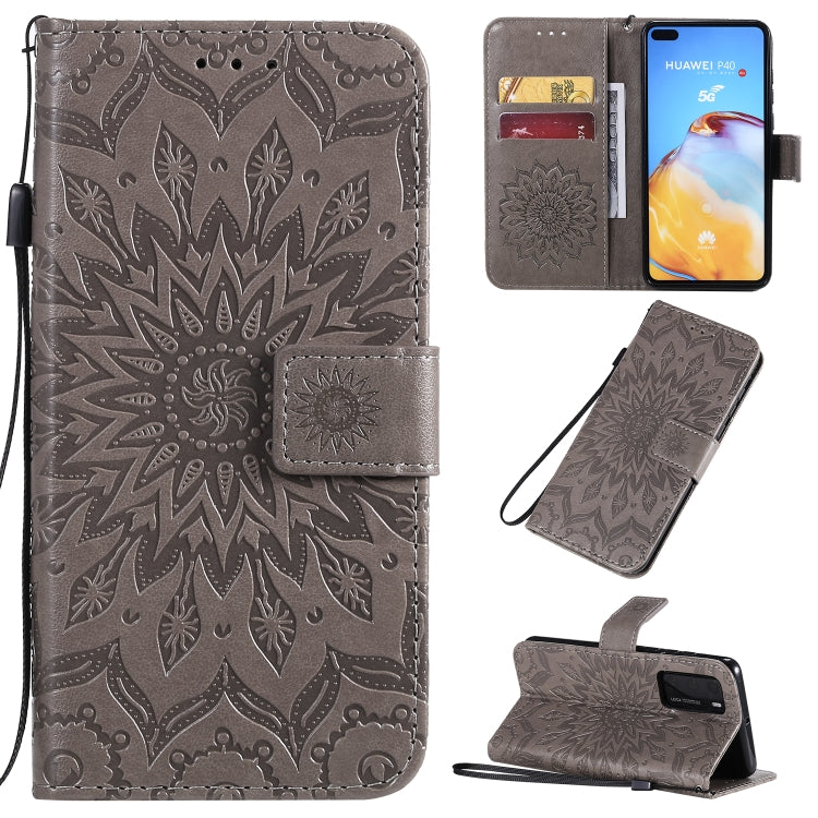 Pressed Printing Sunflower Pattern Horizontal Flip PU Leather Case with Holder & Card Slots & Wallet & Lanyard, Series 1