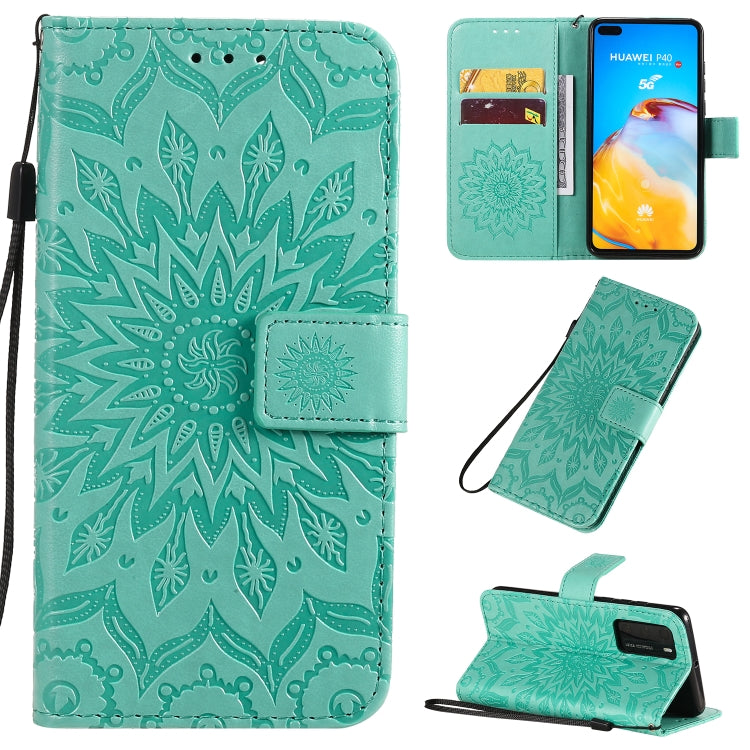 Pressed Printing Sunflower Pattern Horizontal Flip PU Leather Case with Holder & Card Slots & Wallet & Lanyard, Series 1