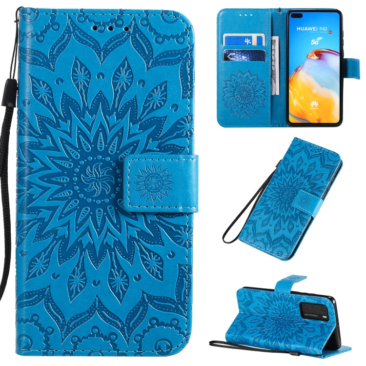 Pressed Printing Sunflower Pattern Horizontal Flip PU Leather Case with Holder & Card Slots & Wallet & Lanyard, Series 1