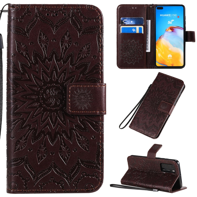 Pressed Printing Sunflower Pattern Horizontal Flip PU Leather Case with Holder & Card Slots & Wallet & Lanyard, Series 1