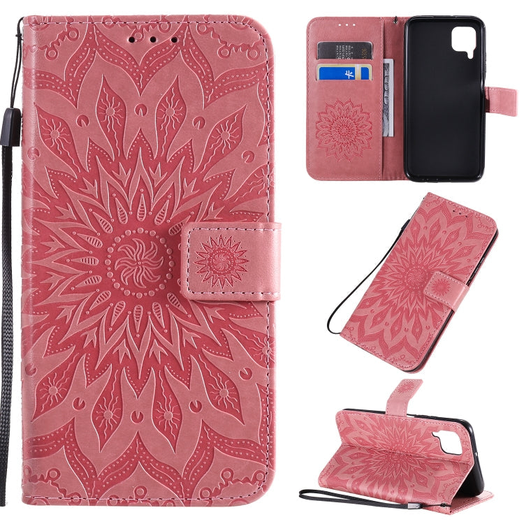 Pressed Printing Sunflower Pattern Horizontal Flip PU Leather Case with Holder & Card Slots & Wallet & Lanyard, Series 1