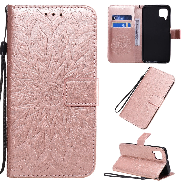 Pressed Printing Sunflower Pattern Horizontal Flip PU Leather Case with Holder & Card Slots & Wallet & Lanyard, Series 1