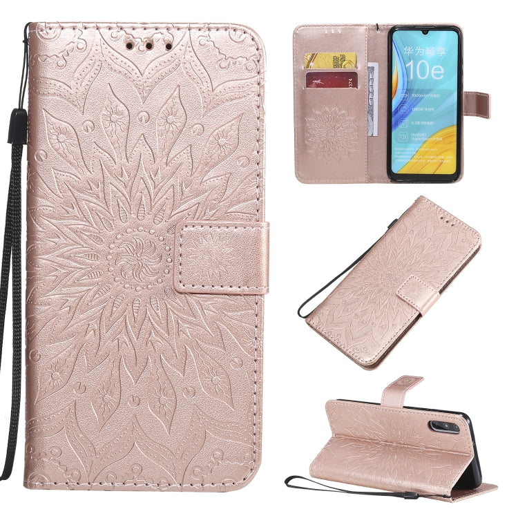 Pressed Printing Sunflower Pattern Horizontal Flip PU Leather Case with Holder & Card Slots & Wallet & Lanyard, Series 4 My Store