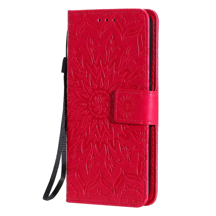 Pressed Printing Sunflower Pattern Horizontal Flip PU Leather Case with Holder & Card Slots & Wallet & Lanyard, Series 1