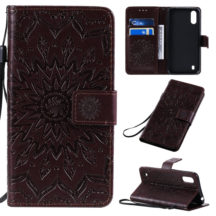 Pressed Printing Sunflower Pattern Horizontal Flip PU Leather Case with Holder & Card Slots & Wallet & Lanyard, Series 1