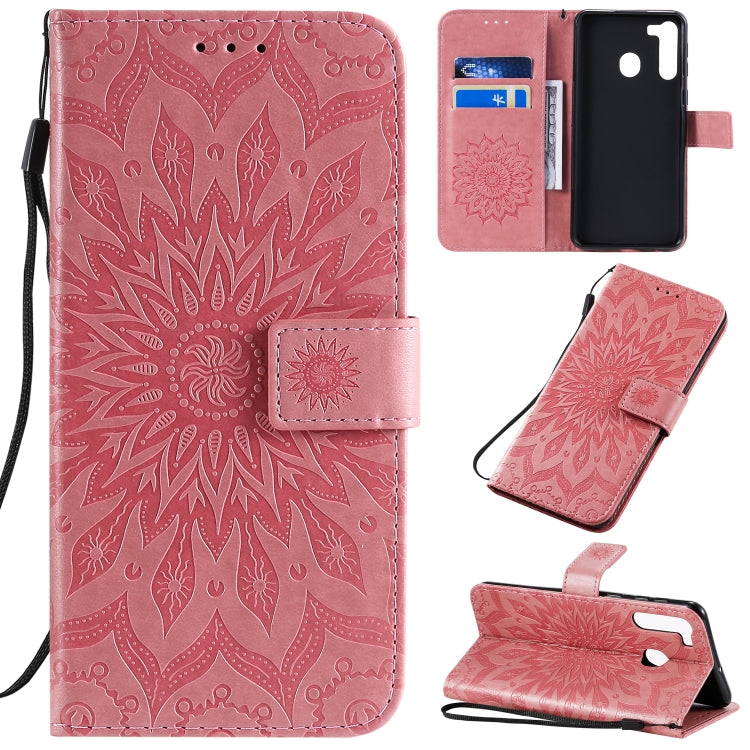 Pressed Printing Sunflower Pattern Horizontal Flip PU Leather Case with Holder & Card Slots & Wallet & Lanyard, Series 3 My Store