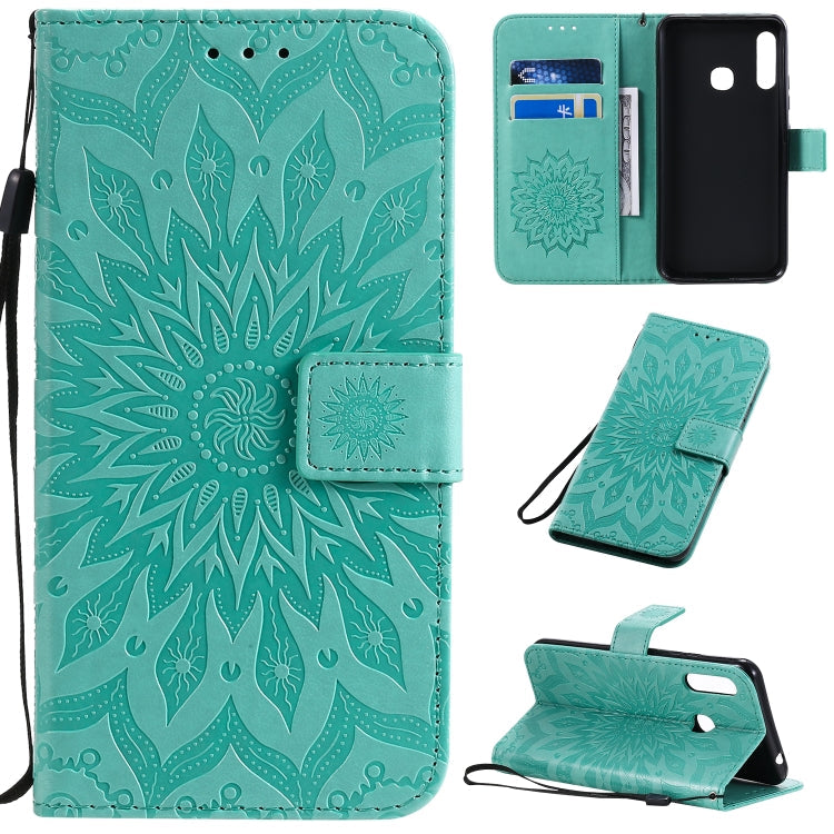 Pressed Printing Sunflower Pattern Horizontal Flip PU Leather Case with Holder & Card Slots & Wallet & Lanyard, Series 2 My Store