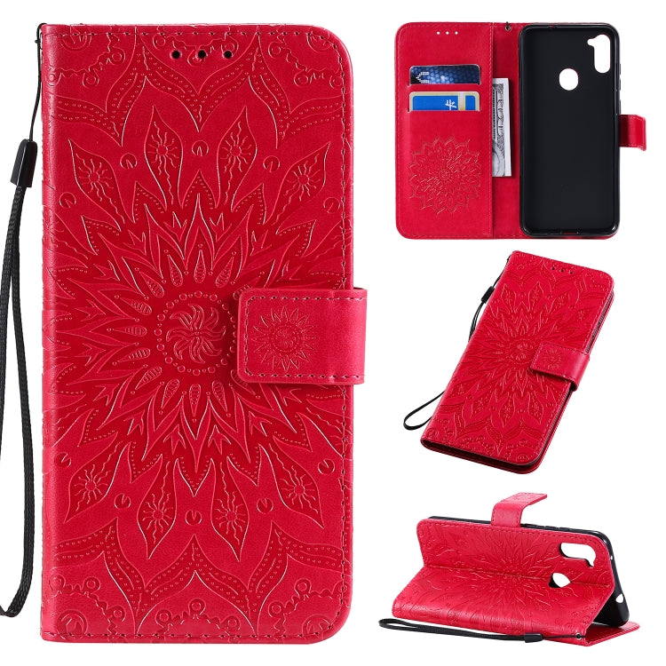 Pressed Printing Sunflower Pattern Horizontal Flip PU Leather Case with Holder & Card Slots & Wallet & Lanyard, Series 3 My Store