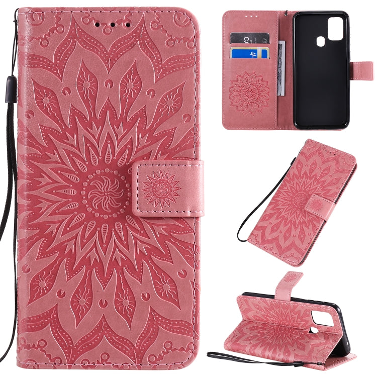 Pressed Printing Sunflower Pattern Horizontal Flip PU Leather Case with Holder & Card Slots & Wallet & Lanyard, Series 3 My Store