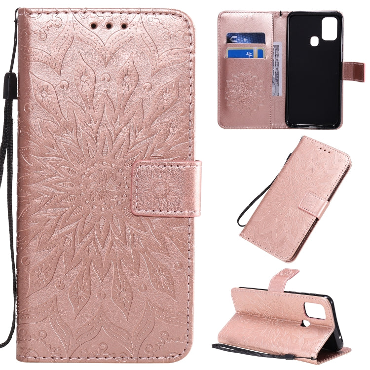 Pressed Printing Sunflower Pattern Horizontal Flip PU Leather Case with Holder & Card Slots & Wallet & Lanyard, Series 3 My Store