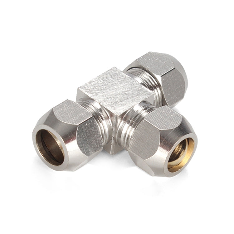 LAIZE Nickel Plated Copper T Type Tee Pneumatic Quick Fitting Copper Pipe Connector My Store