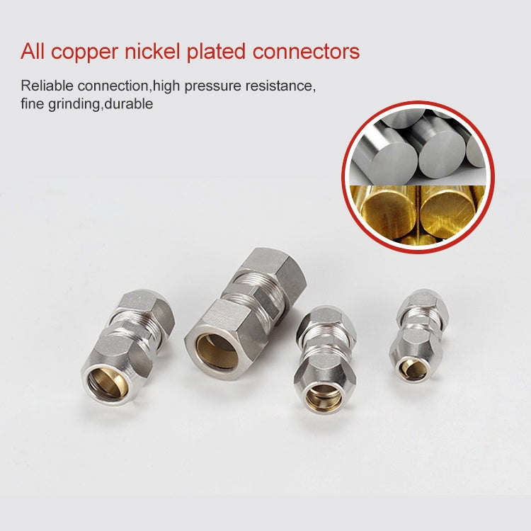 KT-PU-4 LAIZE Nickel Plated Copper Straight Pneumatic Quick Fitting Copper Pipe Connector