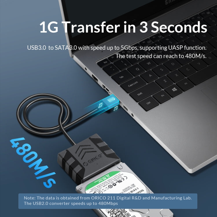 ORICO UTS1 USB 3.0 2.5-inch SATA HDD Adapter with 12V 2A Power Adapter My Store