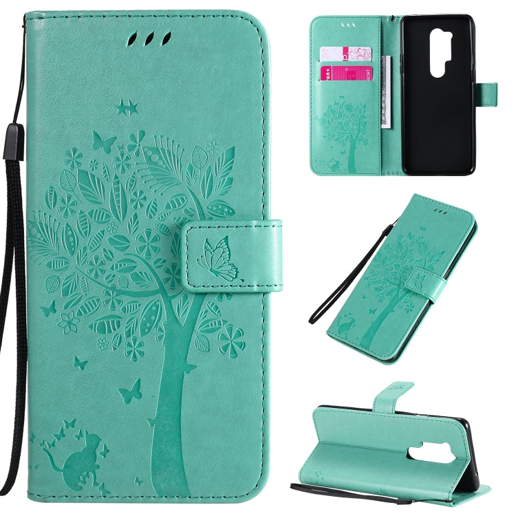 Tree & Cat Pattern Pressed Printing Horizontal Flip PU Leather Case with Holder & Card Slots & Wallet & Lanyard, Series 6 My Store